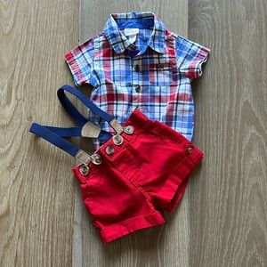 Baby boy 0-3 mo red white and blue